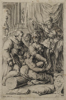 TvB G 0197
<br/>
Heilige familie met andere heiligen en een kanunnik
<br/>
<em>Bisschop, Jan de (1628-1671)</em>